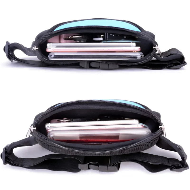 Unisex Waterproof Running Waist BagSport Waist Pack Mobile Phone Holder Bag Gym Fitness Bag Sport Running Belt Bag