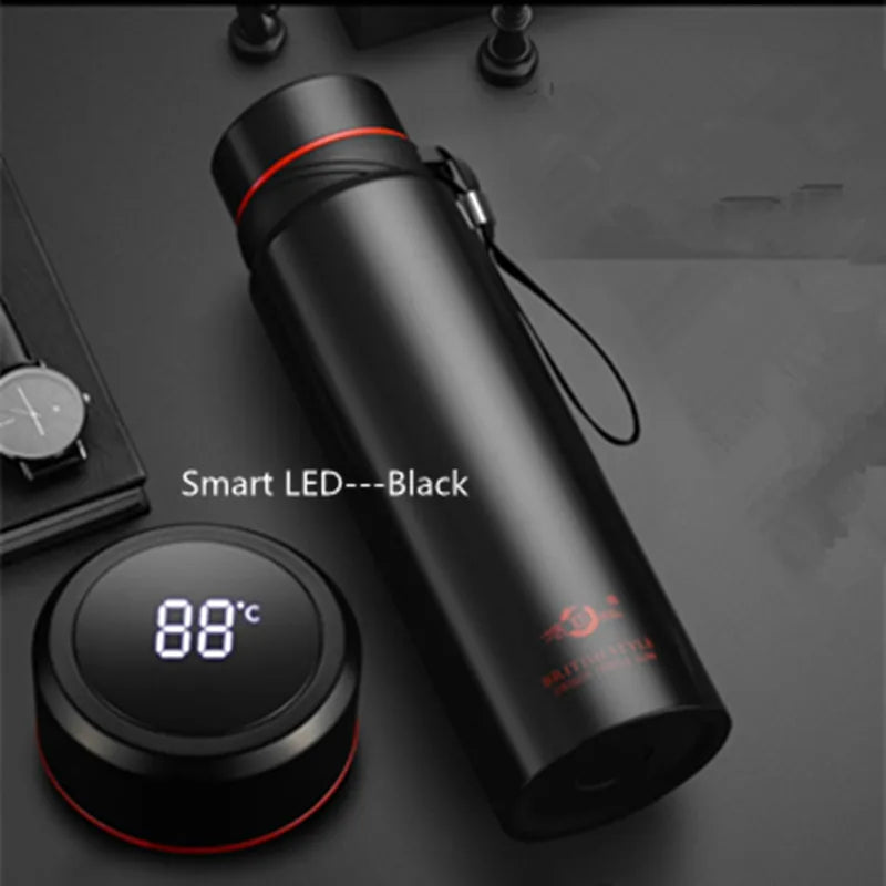 420-1500ml Large Capacity Vacuum LED Smart Temperature Digital Display Thermal Flask Thermos for Tea Water Bottle Keep Cold/Warm