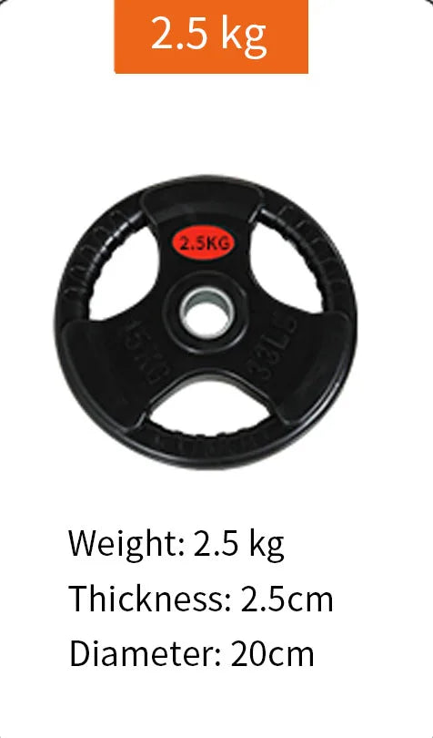Barbell Plate for Gym, Home Dumbbell, 1 kg, 5 kg, 5 kg, 10 kg, Weight Lifting Power Workout, Fitness Equipment, Anti-Slip Rubber