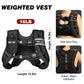 Weighted vest for men and women with reflective strips for exercise, strength training, running, and walking