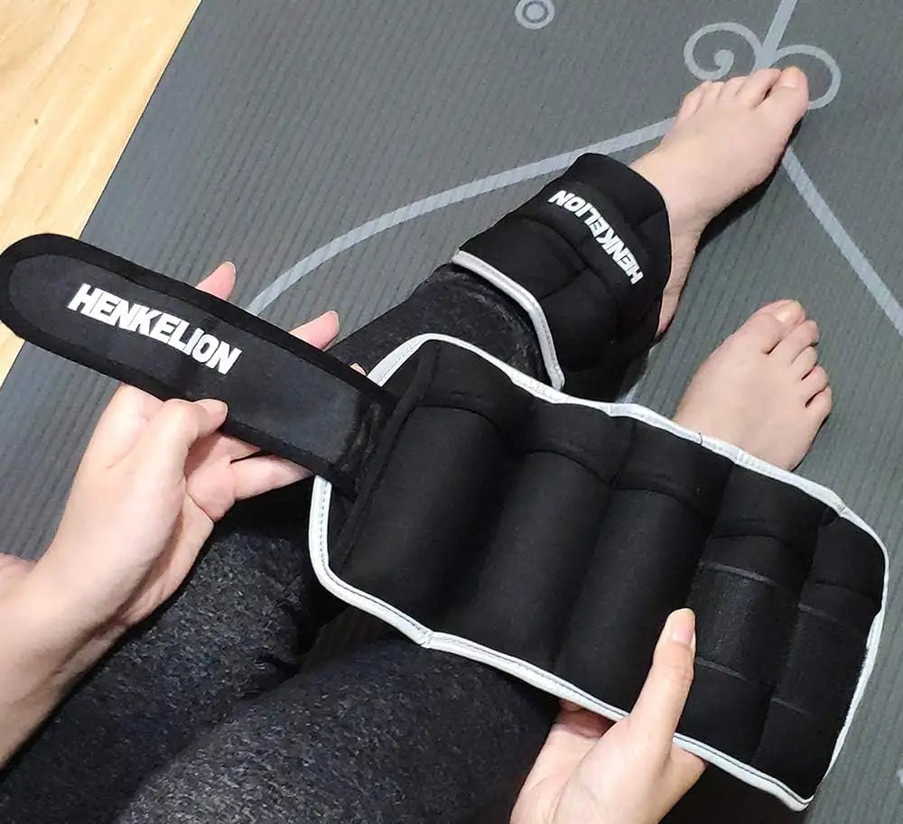 Adjustable Ankle Weights 1-10 Lbs for Women Men, Strength Training Sets for Gym Fitness Running - Black Grey Pink Blue Purple