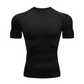 Men's compression running T-shirt fitness tight short sleeved T-shirt training jogging shirt gym sportswear quick drying