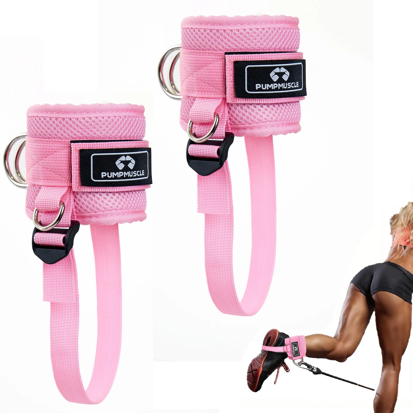 Ankle Straps for Cable Machines, Adjustable Ankle Cuff for Cable Machine, Gym Workout Ankle Straps for Butts, Leg Kickbacks