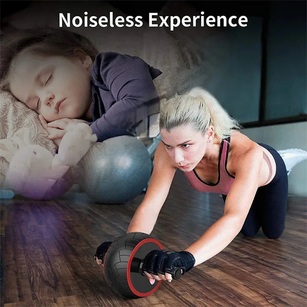 Ab Wheel Roller Strength Training Fitness Equipment Home Gym Exerciser Workouts Abdominal Muscle Trainer