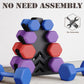 Compact Dumbbell Rack with Protective Edges, No Assembly Required for Rubber-Coated Weights Up to 15 lbs
