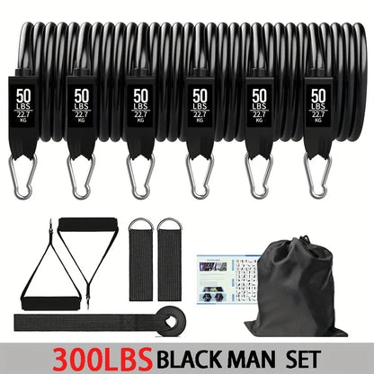 Resistance Bands Set, Exercise Bands With Door Anchor, Handles, Carry Bag, Legs Ankle Straps For Resistance Training