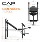 Standard Weight Bench with Preacher Pad Adjustable Bench Press Station with 4 Backrest Positions Leg Developer Steel Frame
