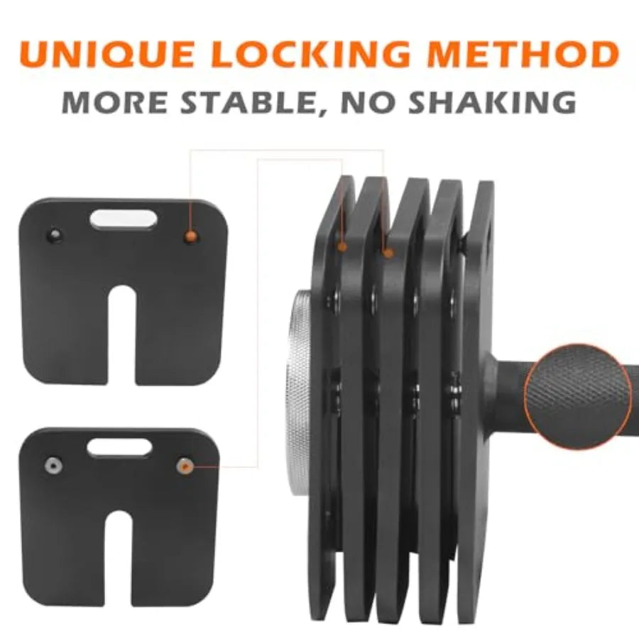 Adjustable Dumbbell 9 in 1 Free Weights for Multiweight Options QuickLock Adjustable Dumbbell Sets with AntiSlip Steel Handle f