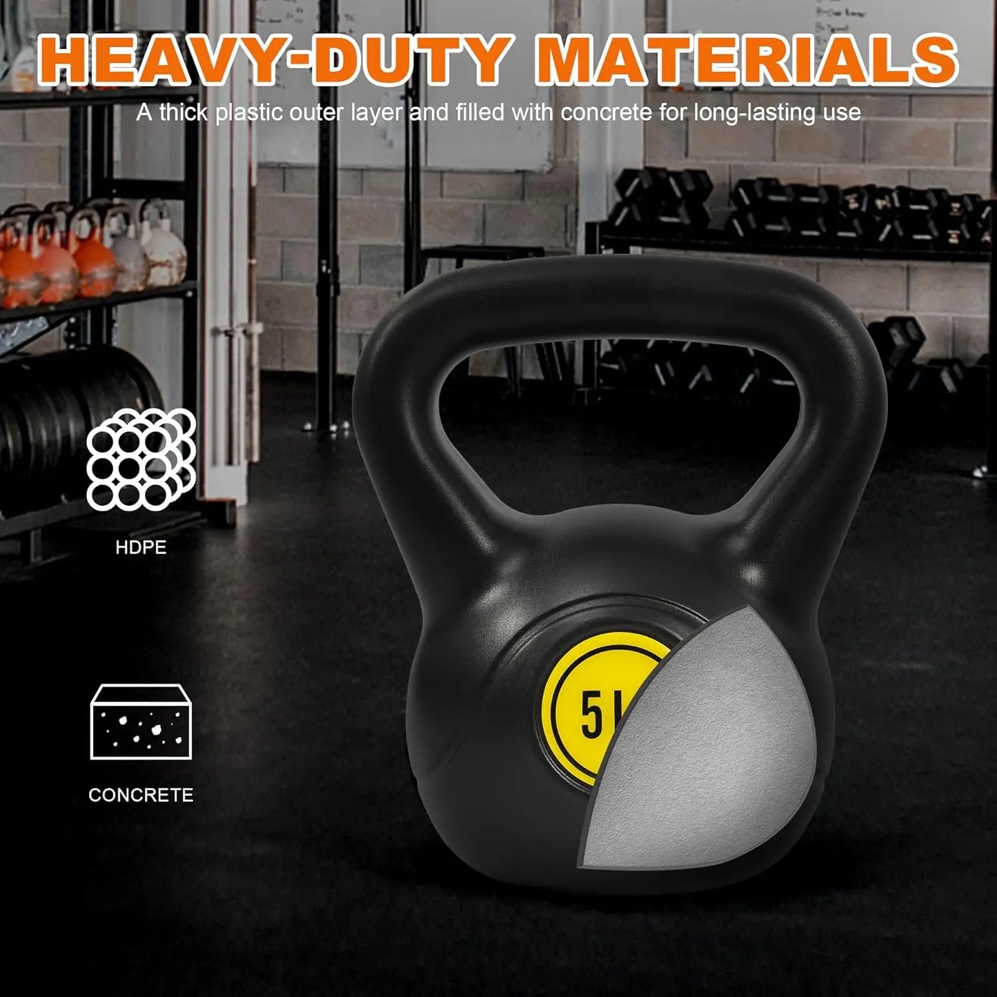 4-Piece Kettlebell Set for Strength Training with Ergonomic Handles and Durable Design