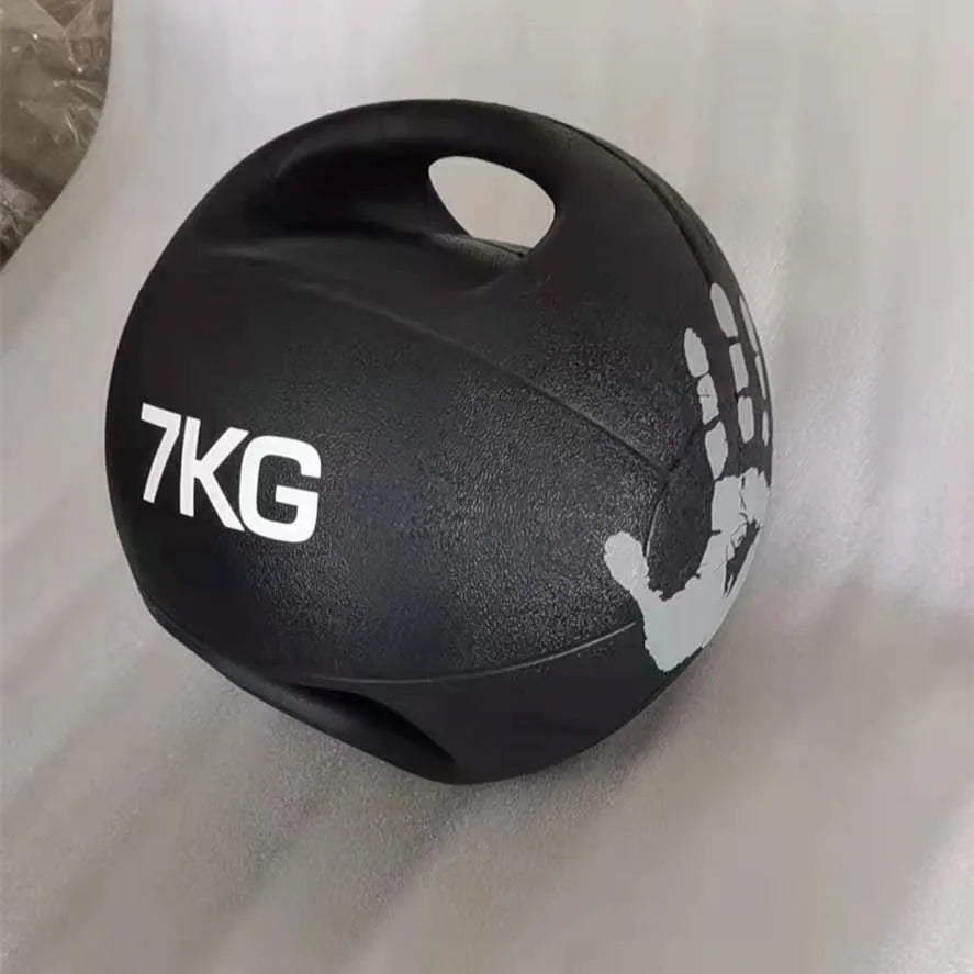 Dual Grip Medicine Balls 6lb 8lb 10lb 12lb Grip Weighted Ball for Exercise Fitness Gym Double Handle Medicine Ball
