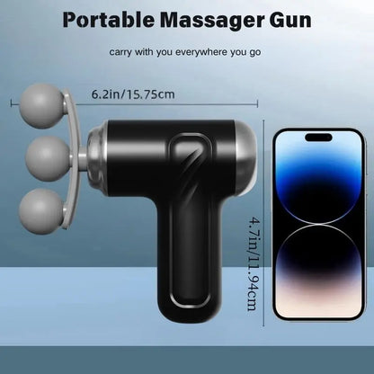 Triple mini fascia gun with 6 modes of exercise, perfect for relaxing the waist, back, legs, and muscles throughout the body