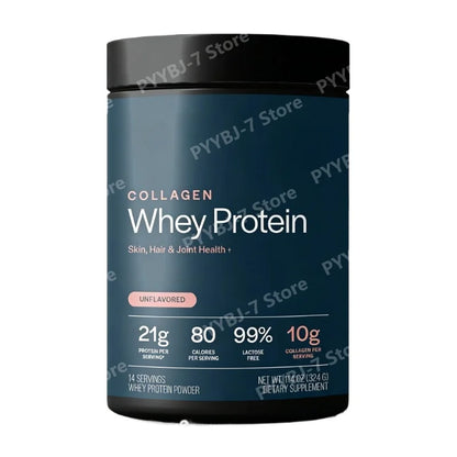 Whey Protein Powder Unflavored Muscle Recovery Joint Health Skin Hydration Grass-Fed Collagen Daily Nutrition Support