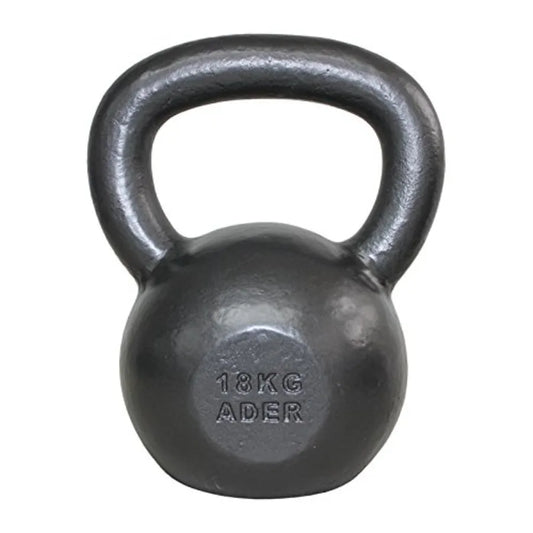 18KG Premier Kettlebell 40lb Steel Black Fitness Weight for Strength Training Home Gym