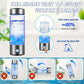 420ML Smart Portable Alkaline Water Bottle, Rechargeable Hydrogen Ionizer Generator with pH Tester for Healthy Drinking Anywhere