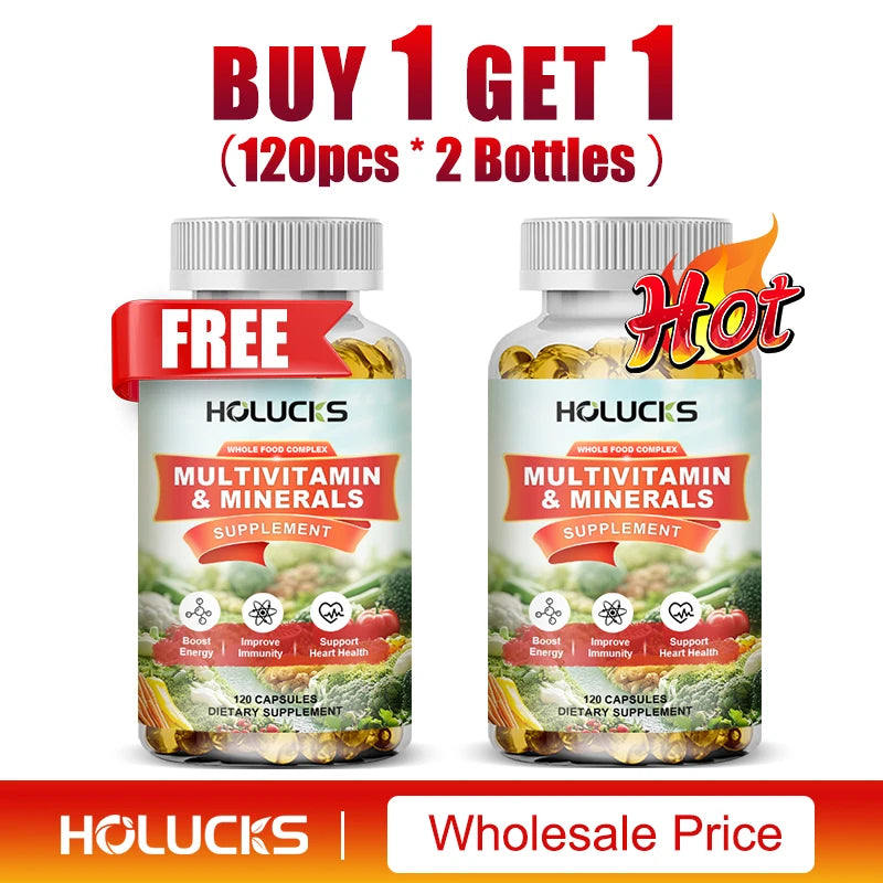Multivitamin Mineral Supplement for Men & Women, Heart Health, Immune Support, Anti-Aging & Daily Energy