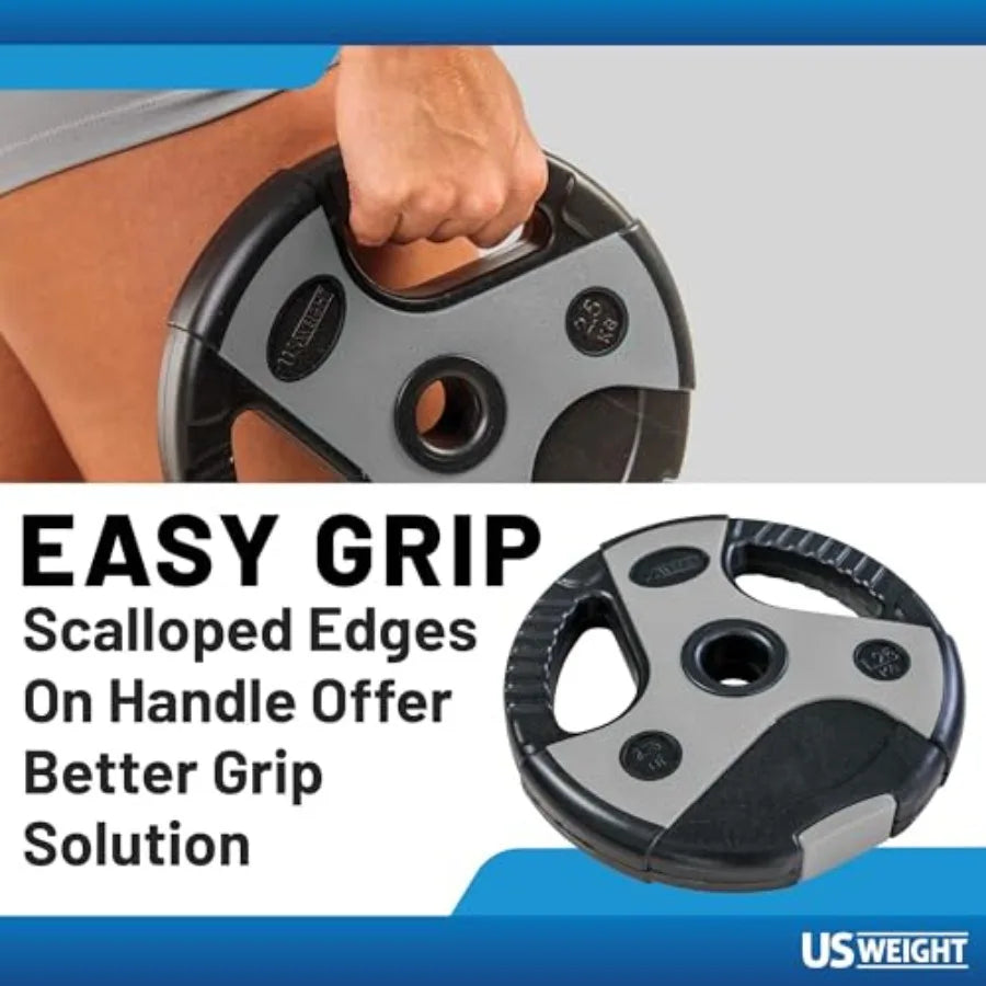 Adjustable Weight Set for Home Gym - Durable Steel Barbell Curl Bar with Multiple Use Options - Gray and Black Finish - Customi