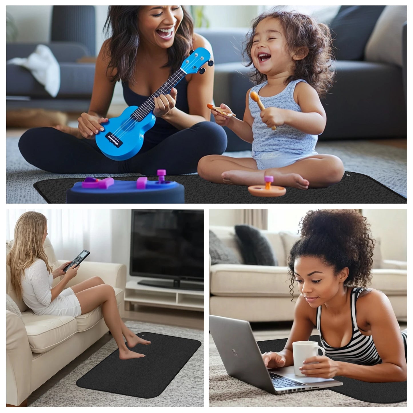 Grounding Mat Earth Connected Therapy EMF Recovery for Foot Therapy Universal Grounding Yoga Mat Improving Sleep Energy Mats