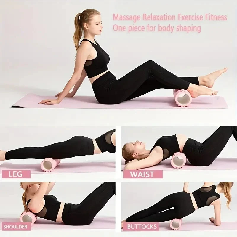 Hollow Yoga Massage Roller - Foam Material Muscle Training, Exercise & Yoga Assistant Equipment