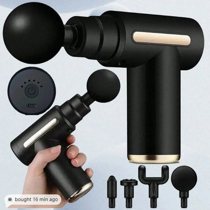 2026Portable Muscle Massage Gun For Body Massage, With Led Touch Screen, Speed Adjustment,, And 4 Replaceable，Rechargeable