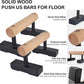 Wood Floor Push Up Bars for Men,Anti-slip Handstand Parallettes Bars, Strength Training Push-Up Stands for Calisthenics, Fitness