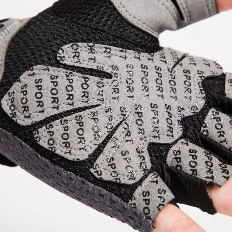 Weightlifting Gloves Women Men Fitness Gym Gloves Half Finger Breathable Non-slip Gel Pad Bodybuilding Training Dumbbells Gloves