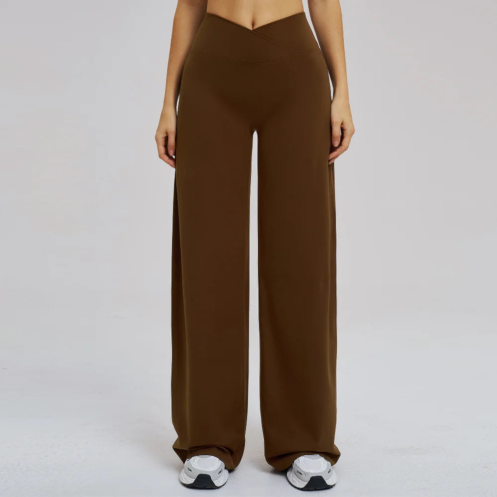 Women's High Waisted Yoga Pants Flared Leggings Workout Casual Wear Comfortable Activewear Running Fitness Sports Wide-leg Pants