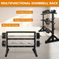 Dumbbell Rack Stand, Multifunctional Barbell Rack Weight Rack for Dumbbells, Heavy Duty Weight Storage Organizer Dumbbell Storag