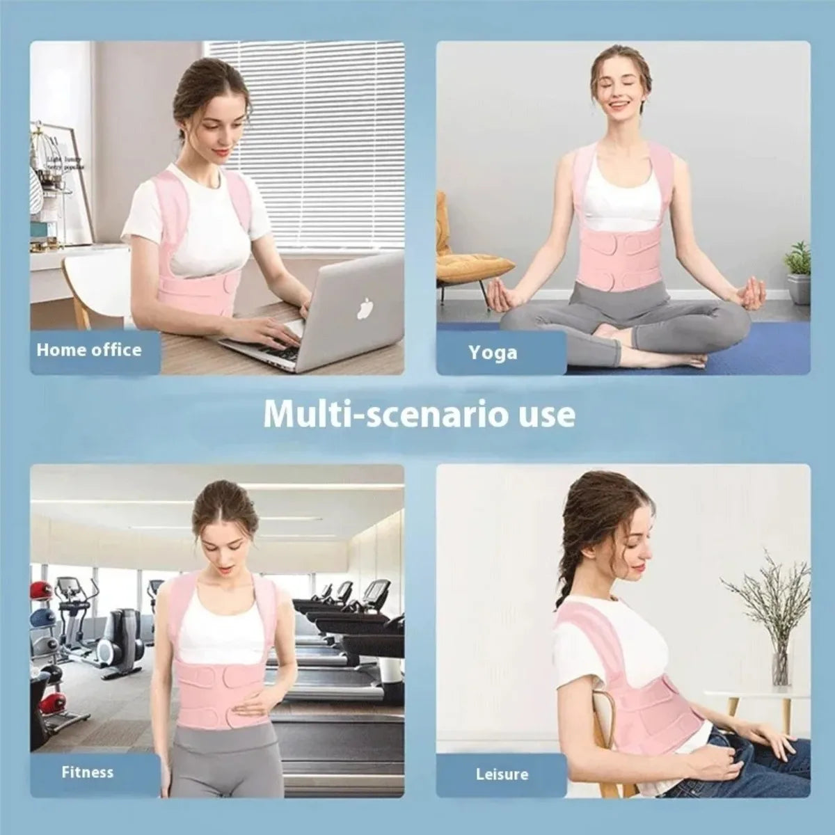 Back Brace and Posture Corrector for Women and Men Adjustable and Lightweight Straightener for Scoliosis Hunchback Correction
