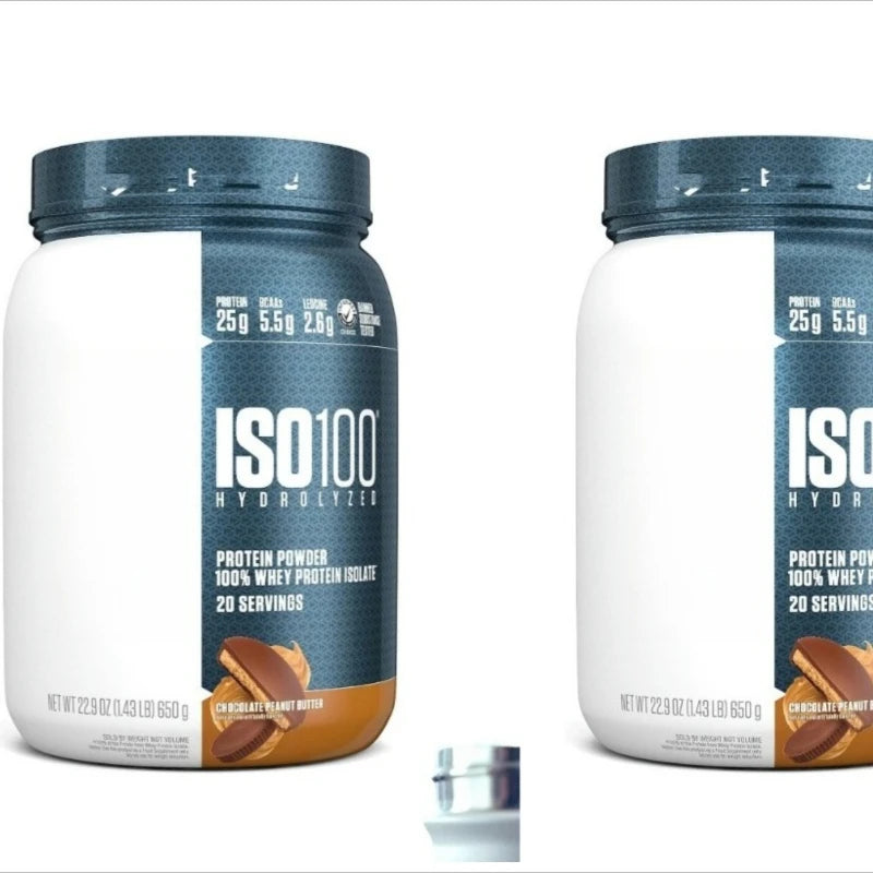 Whey Protein Powder Isolate Cookies Cream 650g of Protein 5.5g BCAAs Less Than 120 Cal Gluten Free