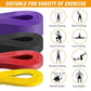 7-Level Resistance Bands Set for Pull Up Assistance, Home Gym - Elastic Silicone Exercise Bands for Physical Therapy, Stretchin