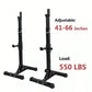 2pcs Adjustable Rack Standard Squat Steel Stands Barbell Free Press Bench Home