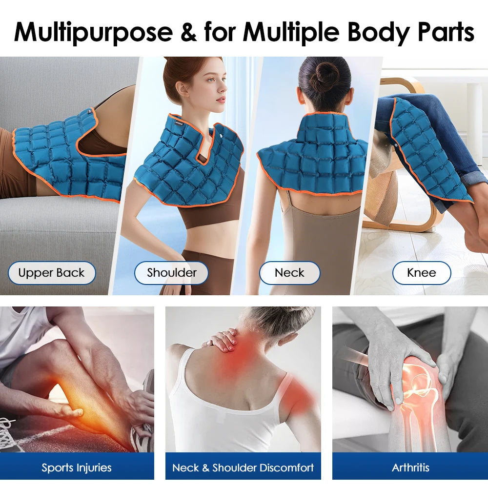 Reusable Ice Pack for Neck Shoulders Upper Back Discomfort Large Shoulder Ice Wrap Polymer Resin Cold Hot Compress Therapy