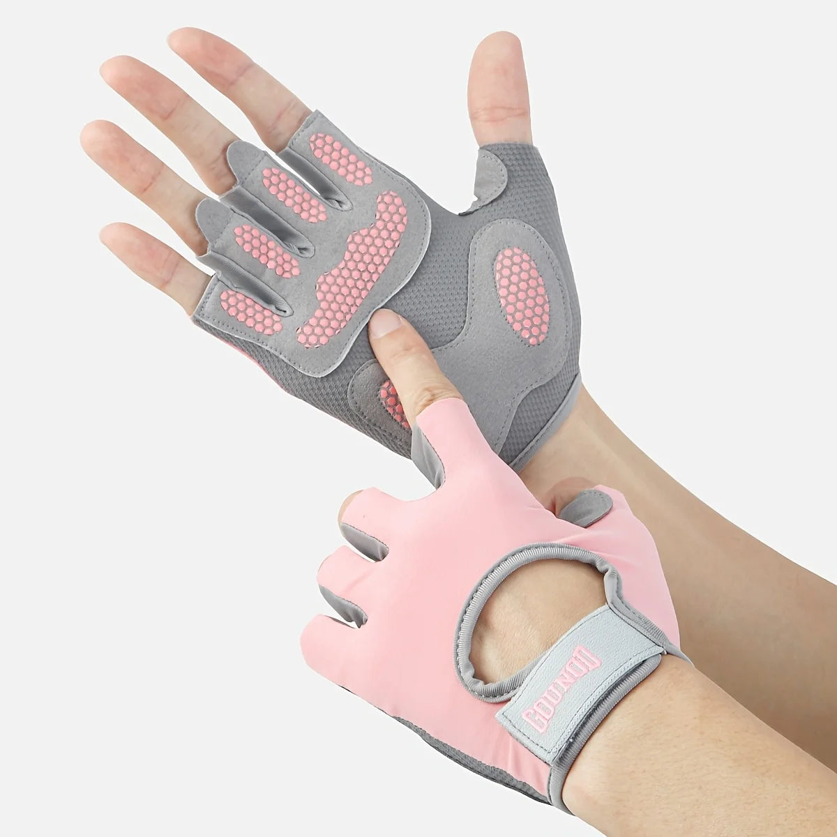 GOUNOD 1 pair of half-finger sports gloves, anti-slip and breathable sports gloves, weightlifting and yoga, comfortable fitness