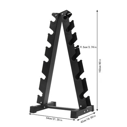 6-Tier Weight Rack for Dumbbell (Accommodate 6 Pairs), Strength Training Dumbbell Rack Stand Only, 660lbs Weight Capacity, Black