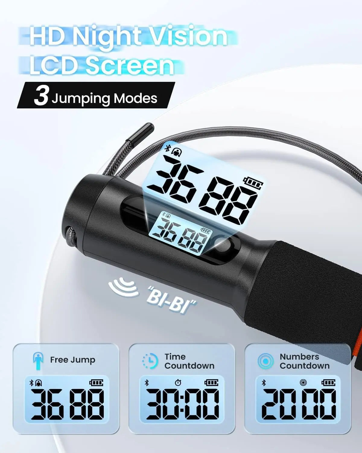 Smart Jump Rope with App Tracking, Tangle-Free Design for Men & Women, Adjustable for Crossfit & Gym