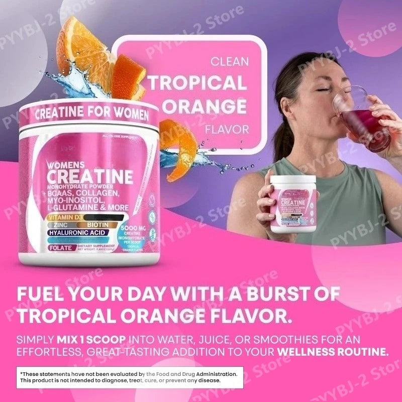 Daily Health and Nutrition Dietary Supplement Female Creatine Powder Creatine Monohydrate Powder with BCAA & Amino Acids
