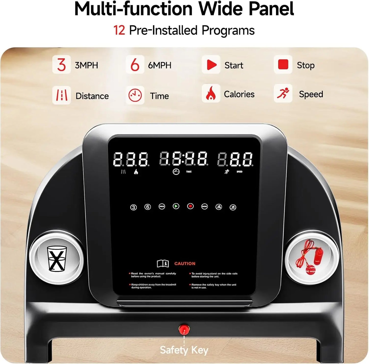 8.0 MPH Foldable Treadmill for Home, Incline up to 8%, Low Noise Walking Pad Supports 300 lbs