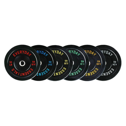 Bumper Plate Weight Plate with Steel Hub, Black, 15 lbs Single,High-density rubber plates