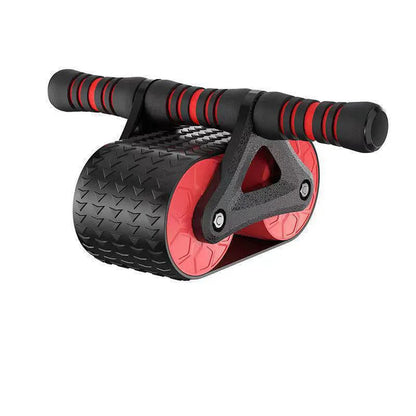 Ab Roller Automatic Rebound Double Wheel Abdominal Muscle Scroll Wheel Men Women Fitness Equipment Mute Roller With Knee Pads
