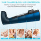 Cordless Leg Compression Massager Portable Compression Boots with 5 Air Chambers Full Leg Massager for Circulation and Muscle P