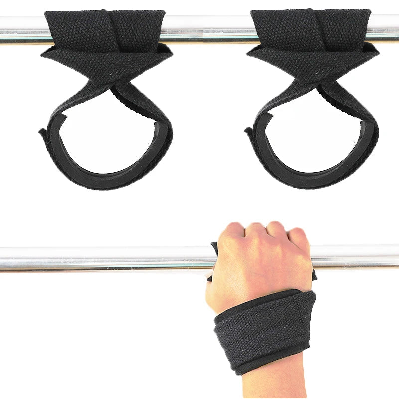 Power Grip Powerlifting Gym Wrist Straps Cross Training Figure 8 Weight Lifting Straps
