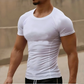 Men's compression running T-shirt fitness tight short sleeved T-shirt training jogging shirt gym sportswear quick drying
