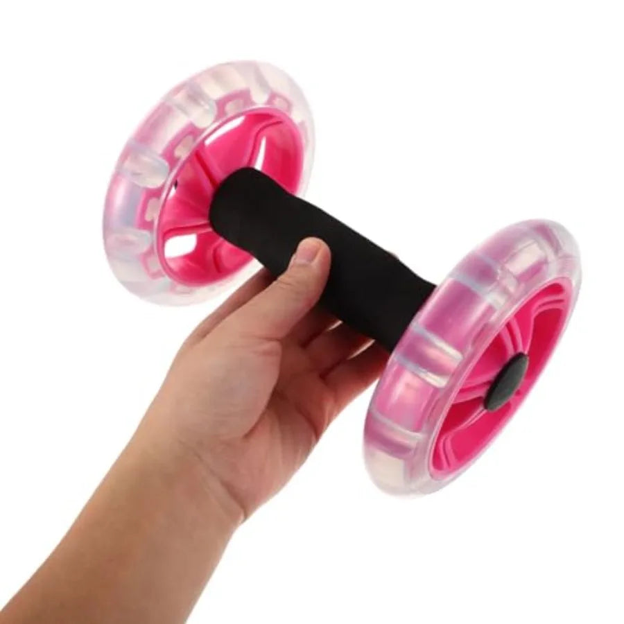 2pcs Double Ab Roller Wheels Exercise Roller Weight Loss Equipment Portable Workout Fitness for Abdominal Home Office