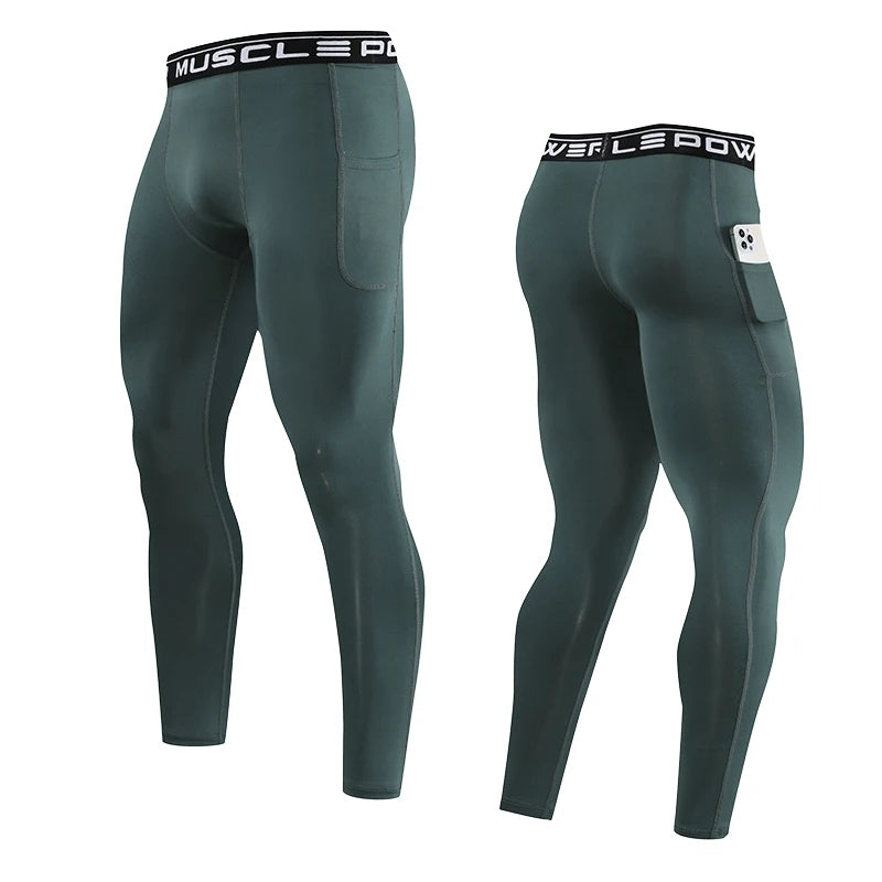Gym Mens Fitness Running Sport Pants Athletics Tight Leggings Joggings Skinny Yoga Compression Trousers Sweatpants Dry Fit