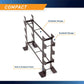 Heavy-Duty Dumbbell Rack Organizer for Home Gym - Space-Saving Steel Storage