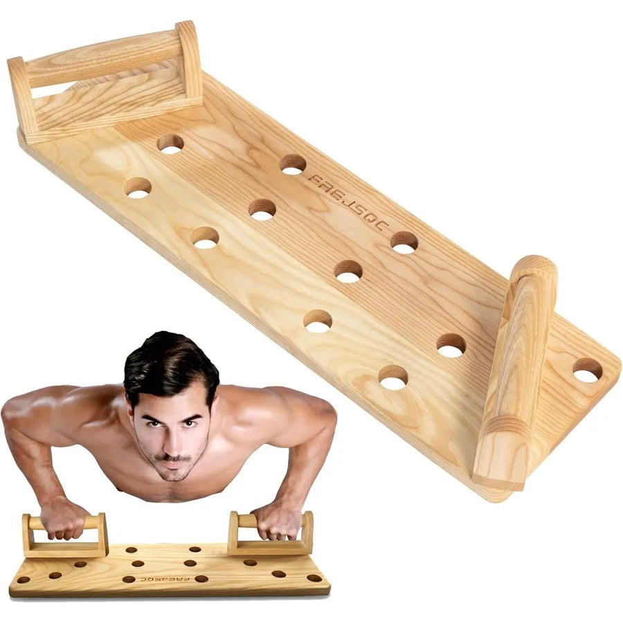 Solid Wooden Push Up Stands 10 in 1 Push Up Board Portable Gym Accessories Strength Training Equipment Original Patent Design H