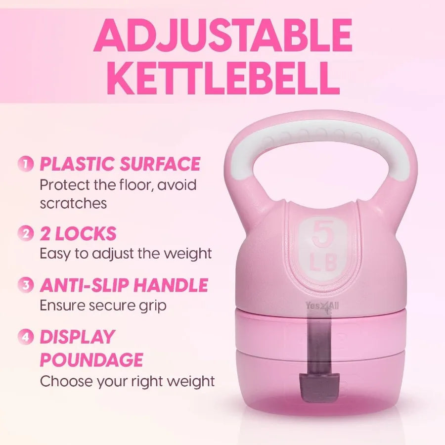 Kettlebell Sets - Adjustable Kettlebell Set for Strength Training - Kettlebells Adjustable Weight for Versatile Workouts