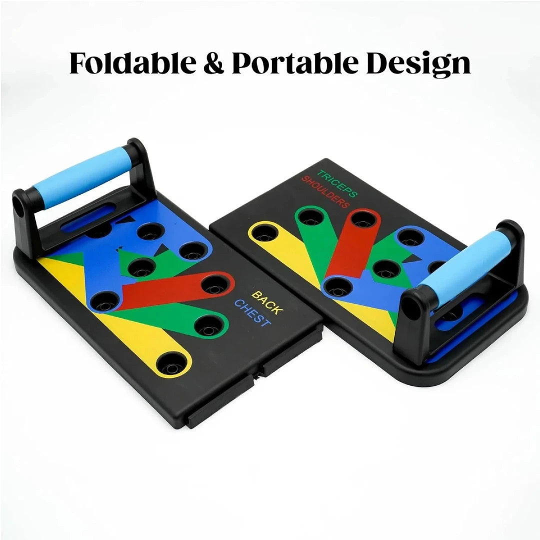 Push Up Board,Foldable Fitness Board, Home Workout Equipment, Pushup Anti-Slip Handle,Multi Muscle Strength Training Equipment