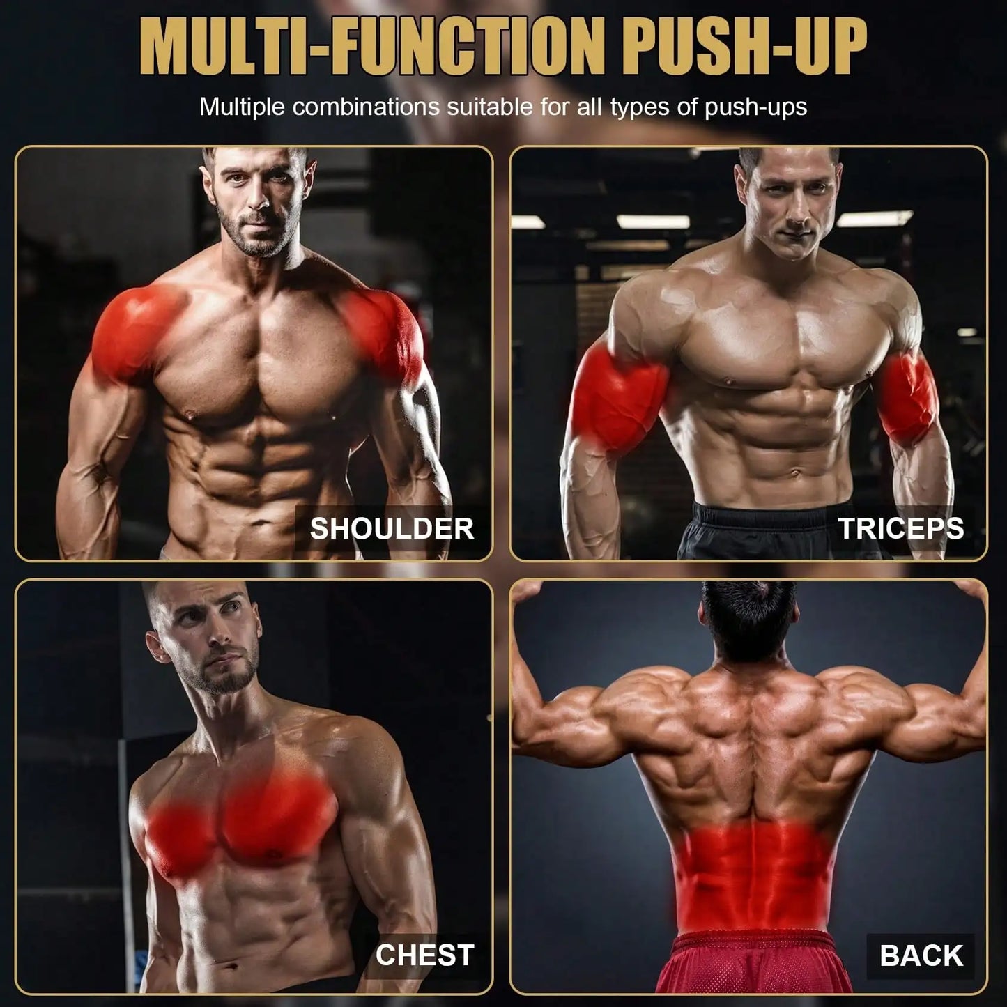 Foldable 54-in-1 Push Up Board – Portable Home Gym System with Adjustable Bars for Strength Training