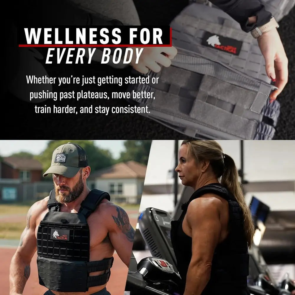 Adjustable Weighted Vest for Men & Women - Rucking, Workout, Running, Walking & CrossFit Weight Vest for Strength Training & Fit